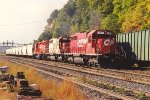 Grain train cruises east